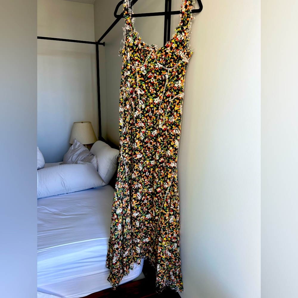 Marni floral cross stitch Maxi Gown Dress - Picture 8 of 11